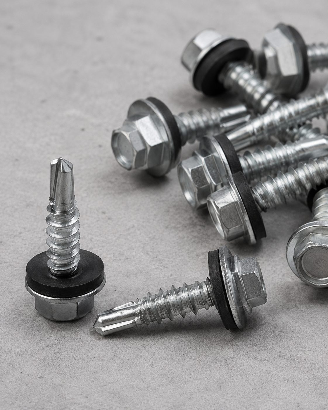 Tornillos autoperforantes con arandela de sello
